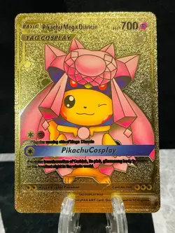 Pikachu Gold Fan Art Pokemon Card - Display Card - New Pokémon Added - PROMO - Image 5