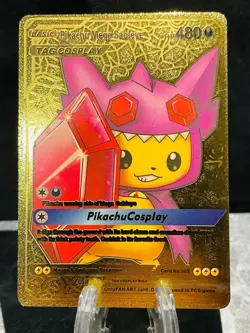 Pikachu Gold Fan Art Pokemon Card - Display Card - New Pokémon Added - PROMO - Image 6