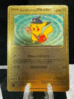 Pikachu Gold Fan Art Pokemon Card - Display Card - New Pokémon Added - PROMO - Image 9