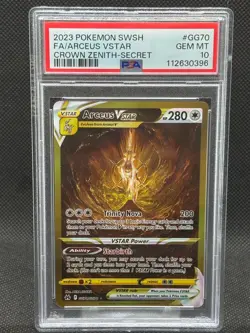 2023 PSA 10 GEM MT POKEMON TCG CARD SWSH SECRET ARCEUS VSTAR GG70/GG70 - Image 1