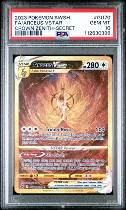 2023 PSA 10 GEM MT POKEMON TCG CARD SWSH SECRET ARCEUS VSTAR GG70/GG70 - Image 8