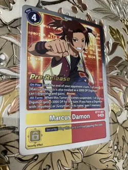 Digimon Card Game Pre-Release Foil Marcus Damon BT17-087 Secret Crisis - Image 1