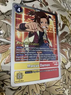 Digimon Card Game Pre-Release Foil Marcus Damon BT17-087 Secret Crisis - Image 2