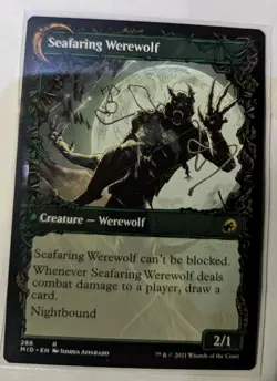 Suspicious Stowaway/Seafaring Werewolf (Showcase) Innistrad: Midnight Hunt MTG - Image 2