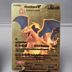Pokémon Gold Charizard Card Set of 3 – Collector Display Metal Lot – VMAX, V - Image 4