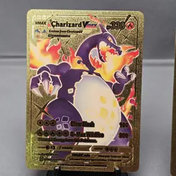 Pokémon Gold Charizard Card Set of 3 – Collector Display Metal Lot – VMAX, V - Image 8