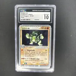 Golem ex CGC 10 GEM MINT 2003 EX Dragon 91/97 Holo Pokemon Card - Ships Free - Image 3