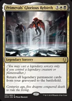 Primevals' Glorious Rebirth - Light Play MTG Dominaria - Image 1