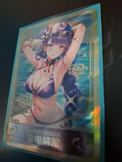 GODDESS STORY Waifu Card | Raiden Shogun | Swimsuit Maiden | Holo Card | NM - Image 2