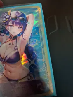 GODDESS STORY Waifu Card | Raiden Shogun | Swimsuit Maiden | Holo Card | NM - Image 3
