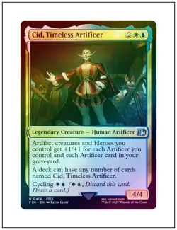 1x Cid, Timeless Artificer 0414, Foil, Final Fantasy, Magic the Gathering MTG NM - Image 1