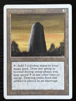 Magic the Gathering ~ MTG ~ 1x Basalt Monolith ~ 3rd Edition ~  LP~ REVISED - Image 1