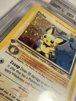Pokemon Pichu Neo Genesis 1st Edition Holo Rare #12 BGS 9 Mint - Image 2