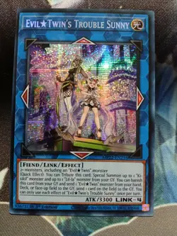 Yugioh Evil Twin's Trouble Sunny Prismatic Secret MP22-EN216 1st Near Mint - Image 1