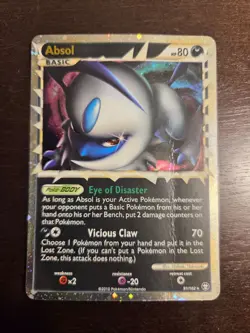 PokÃ©mon TCG Absol Prime Holo Rare Card 91/102 Triumphant - LP /MP - Image 1
