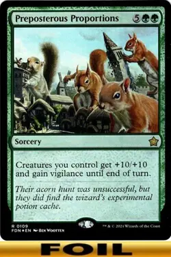 1x - Preposterous Proportions - FOIL #109 - Bloomburrow - NM MTG - Image 1