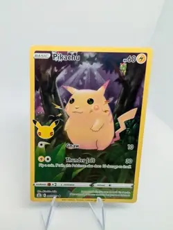 Pikachu 005/025 Celebrations 25th Anniversary Full Art PokÃ©mon Card NM - Image 1