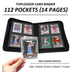 Toploader Binder 4 Pocket, Top Loader Card Binder Holds 112 Toploader Cards f... - Image 6