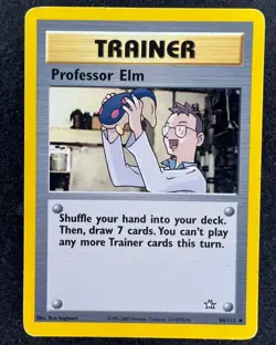 Professor Elm Card 96/111 - Pokemon Card TCG - Neo Genesis - LP - Image 1