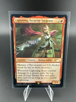 Lightning, Security Sergeant Final Fantasy Foil Promo - NM P0002 PRM MTG Magic - Image 1