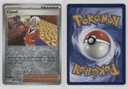 Clavell Reverse Foil Pokemon SV02: Paldea Evolved #177 0kb5 - Image 3