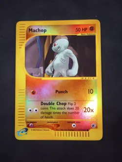 Pokemon Machop Reverse Holo Card 117/165 Expedition Base Set - Image 1