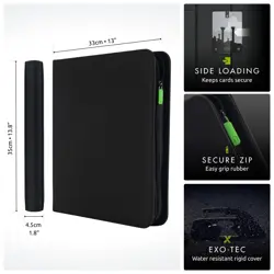 Premium 12 Pocket Trading Card Binder | Holds 480 Cards | Durable Exo-Tec - Image 2