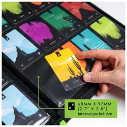 Premium 12 Pocket Trading Card Binder | Holds 480 Cards | Durable Exo-Tec - Image 4