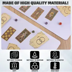 Yexiya 4 Pcs Card Game Mats 14 x 24 Inch Playmat Sublimation Blanks Playmat S... - Image 4