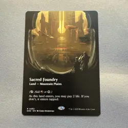 Sacred Foundry MINT Borderless 282 Edge of Eternities EOE MTG Rare Land Unplayed - Image 1