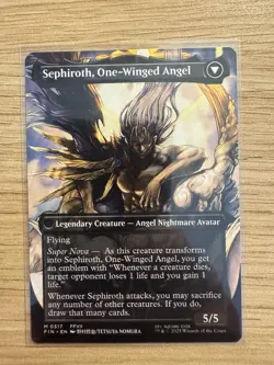 Final Fantasy Sephiroth Fabled Soldier Borderless Card 0317 Magic the Gathering - Image 2