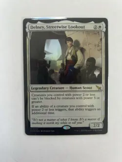 MTG Delney, Streetwise Lookout - Foil - Promo Pack, Light Play, English Promo Pa - Image 1