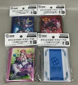 Gundam Card Game Official Card Sleeve 01 Japan  Set of 4 2025 New - Image 1