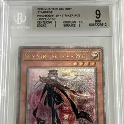 Yugioh! Graded Card Sky Striker Ace - Roze QCR RA04-EN031 BGS 9 Mint - Image 3