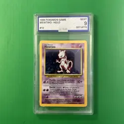1999 Mewtwo Holo Rare PokÃ©mon Card TCG Base Set 10/102 PSA 7 - Image 1