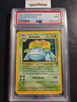 2000 Pokemon Base Set 2 18/130 Venusaur Holo PSA Mint 9 - Image 1