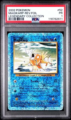PSA 1 Magikarp Reverse Holo Foil #52 2002 Pokemon Legendary Collection WoTC - Image 1