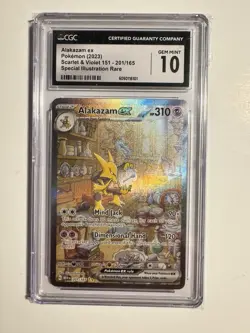 ALAKAZAM EX 151 Special Illustration Rare #201 CGC 10 Gem Mint Pokemon - Image 1