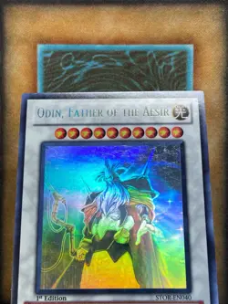 Yugioh Odin, Father of the Aesir STOR-EN040 Ghost Rare 1st Ed LP - Image 4