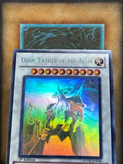 Yugioh Odin, Father of the Aesir STOR-EN040 Ghost Rare 1st Ed LP - Image 5