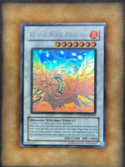 Yugioh Black Rose Dragon CSOC-EN039 Ghost Rare MP - Image 1