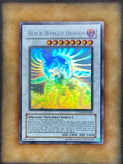 Yugioh Black-Winged Dragon TSHD-EN040 Ghost Rare NM - Image 1