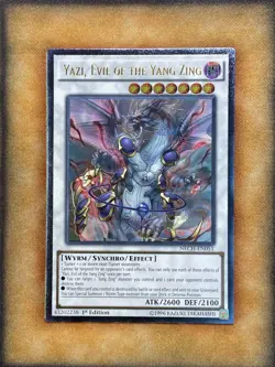 Yugioh Yazi, Evil of the Yang Zing NECH-EN051 Ultimate Rare 1st Ed NM - Image 1