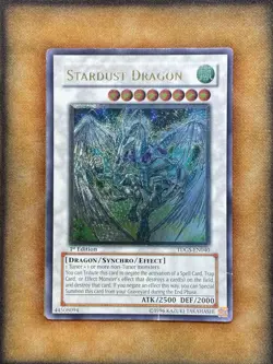 Yugioh Stardust Dragon TDGS-EN040 Ultimate Rare 1st Ed MP - Image 1