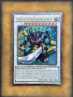 Yugioh Superheavy Samurai Warlord Susanowo SECE-EN048 Ultimate Rare 1st Ed NM - Image 1