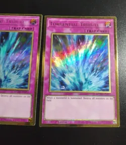 Yugioh! x3 Torrential Tribute MGED-EN052 Gold Rare 1st Ed Slight Play/ NM - Image 4