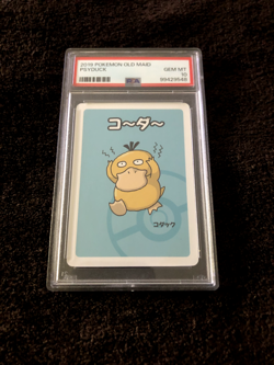 2019 POKEMON OLD MAID PSYDUCK CARD GRADED PSA 10 MINT - Image 1