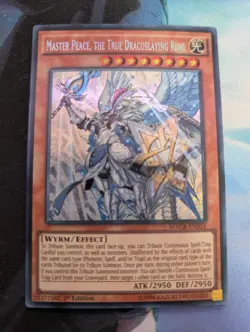 YuGiOh! Master Peace, The True Dracoslaying King MACR-EN024 Secret Rare 1st Ed - Image 1
