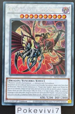 Carte YU-GI-OH! DRAGON D'ASSAUT AILES SOMBRES MP23-FR187 Secret Rare NEUF - Image 1
