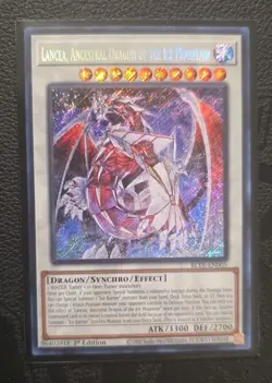 Lancea, Ancestral Dragon of the Ice Mountain BLTR-EN005 Secret Rare 1st Ed Mint - Image 4